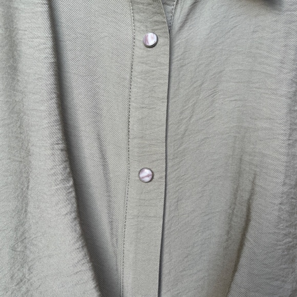 Zara Khaki Long Sleeve Dress - Picture 7 of 14